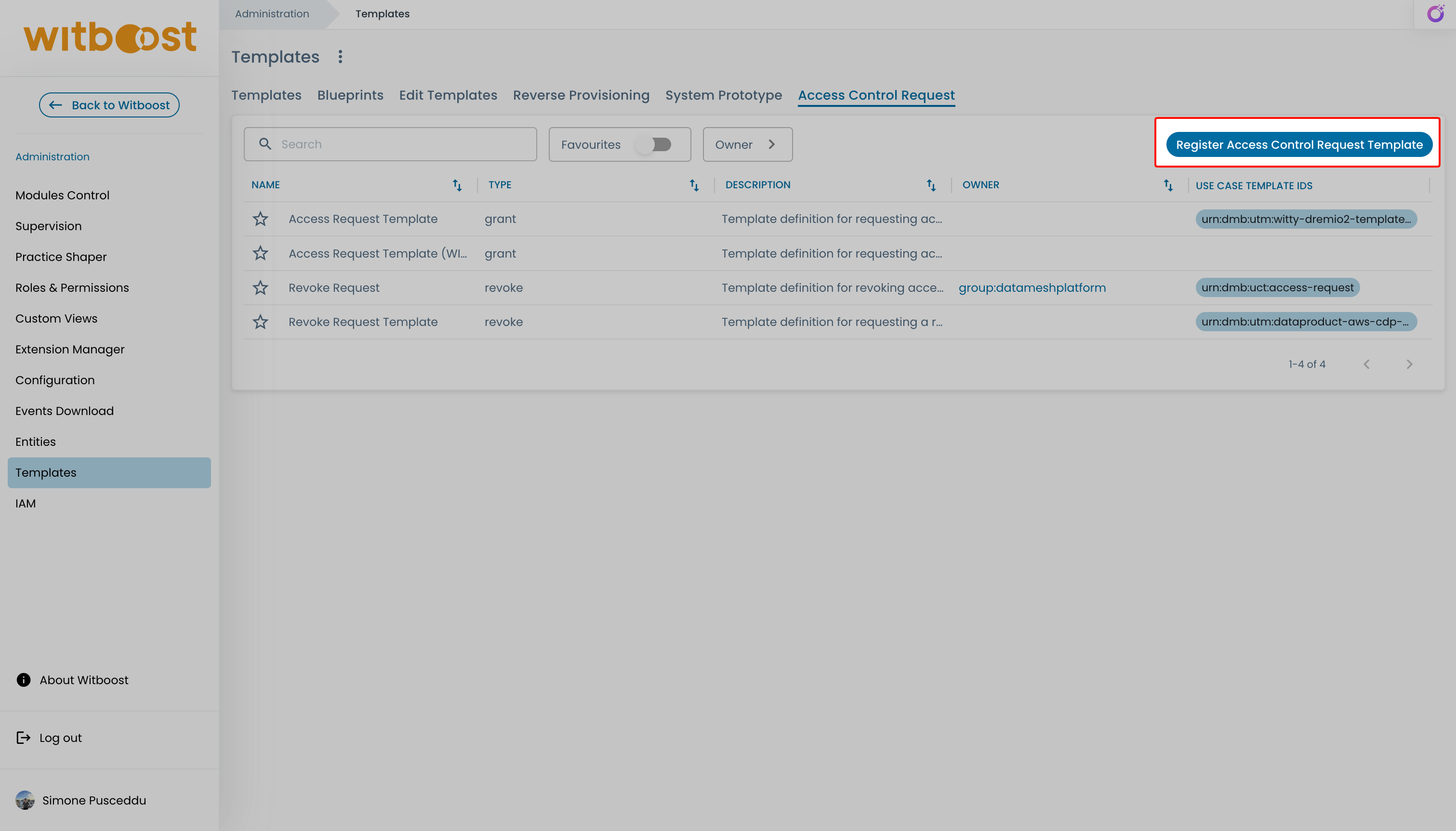 import access control request template