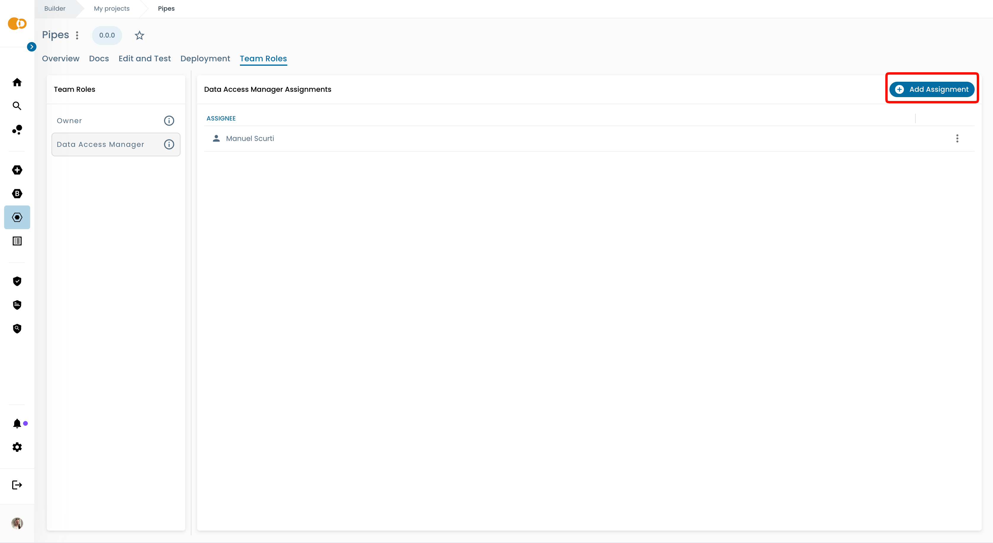 add assignment button bis